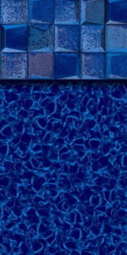 "High Definition" Electric Blue Seawall Pool Liner