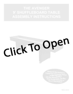 Avenger Shuffleboard Assembly Instructions PDF Page