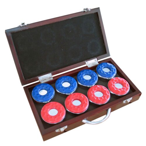 Shuffleboard Pucks with Case - Set of 8
