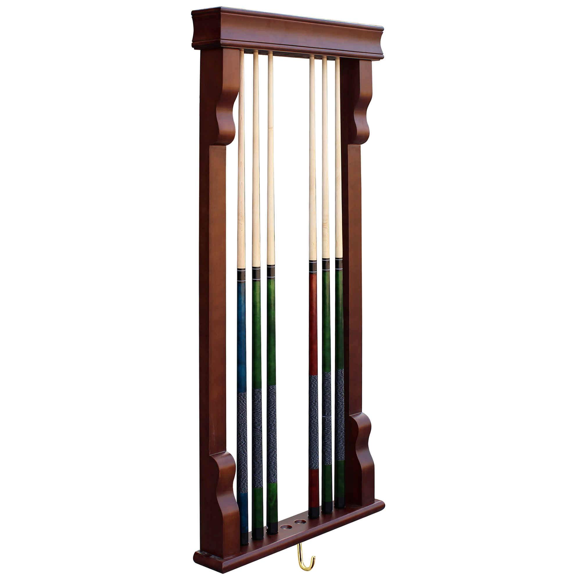 Vintage Wall Mounted Billiard Pool Cue Rack