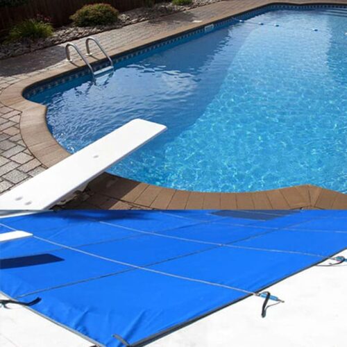 Roman End Safety Pool Covers