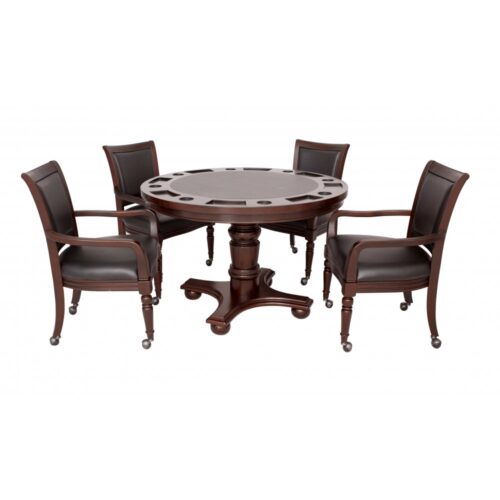 Bridgeport 2-in-1 Poker Game Table Set with Four Chairs