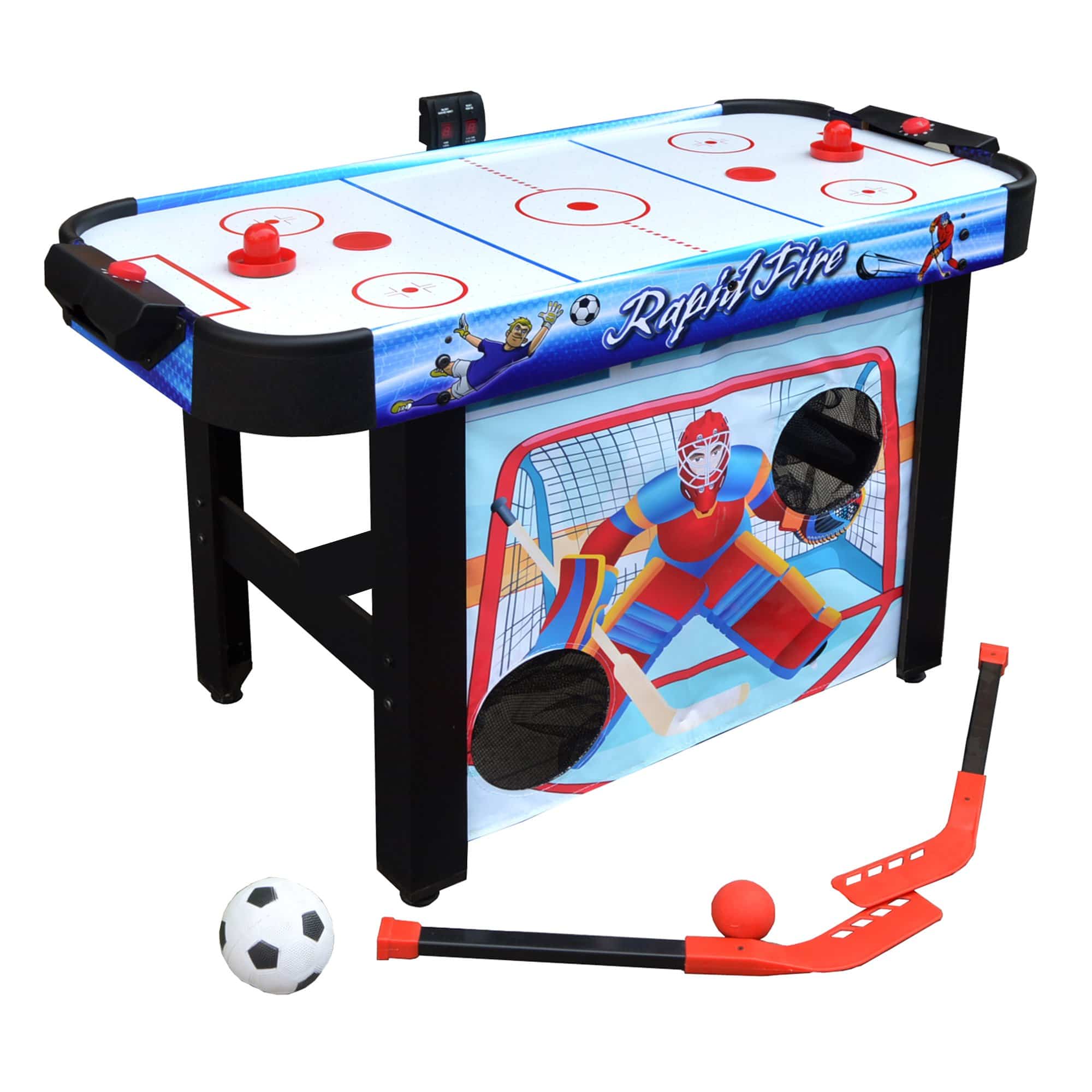 Rapid Fire 42 In 3-in-1 Air Hockey Multi-Game Table