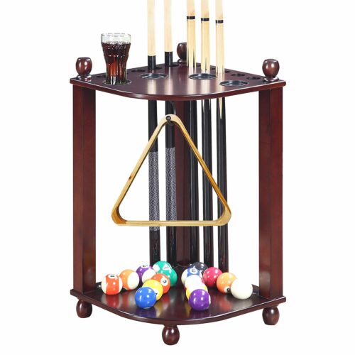 Regent Corner Floor Cue Rack in Mahogany