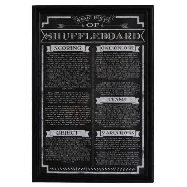 Game Rules Wall Art Shuffleboard