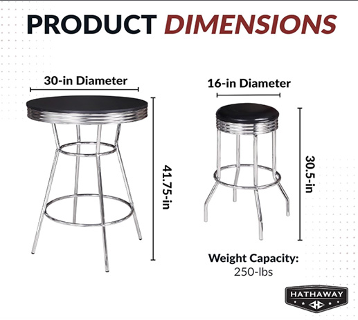 Remington 3-Piece Pub Table Set