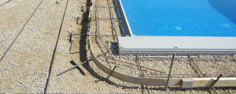 Concrete Swimming Pool Kit Deck Installation