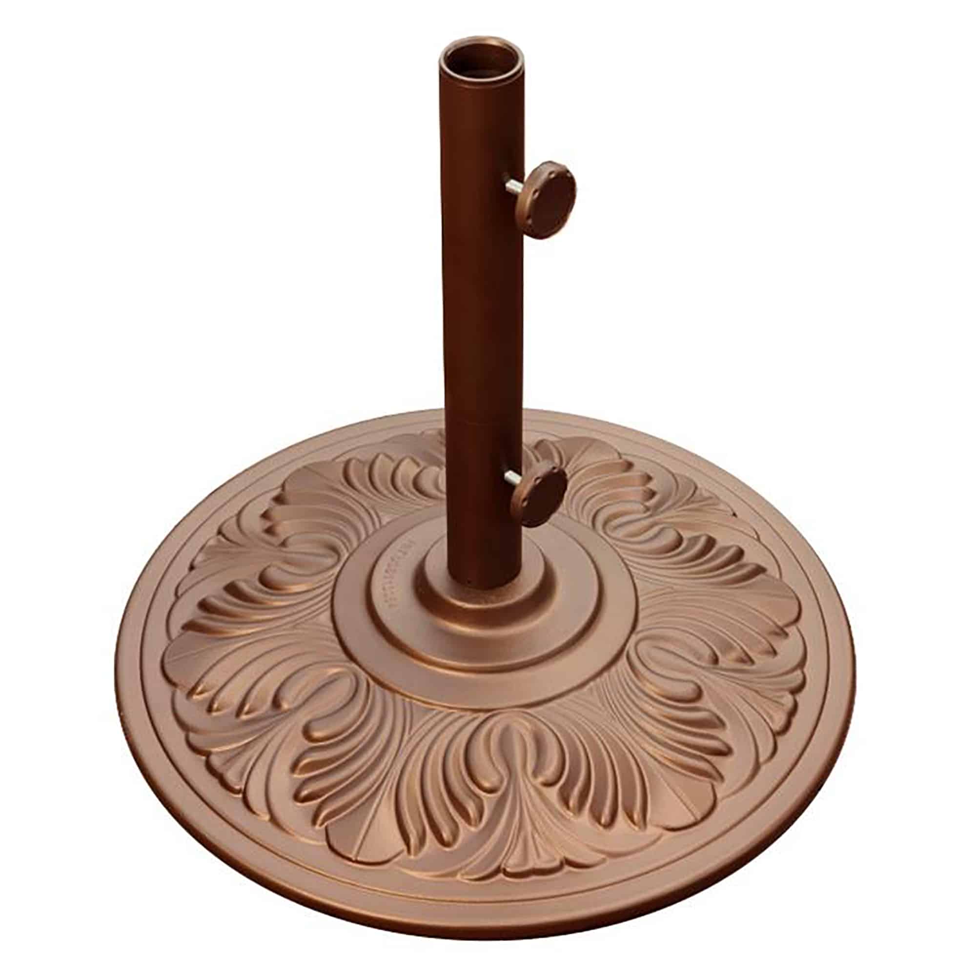 50-lb Art Deco Aluminum Bronze Umbrella Base