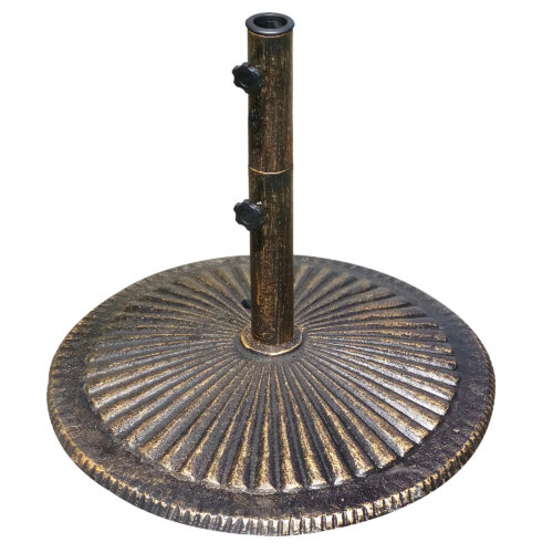 50-lb Classic Cast Iron Bronze Umbrella Base