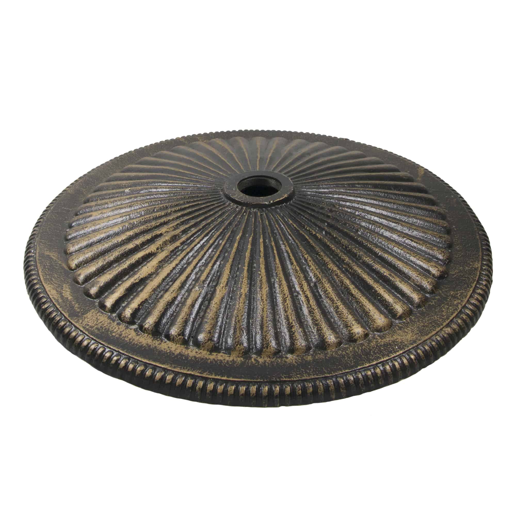 50-lb Classic Cast Iron Bronze Umbrella Base