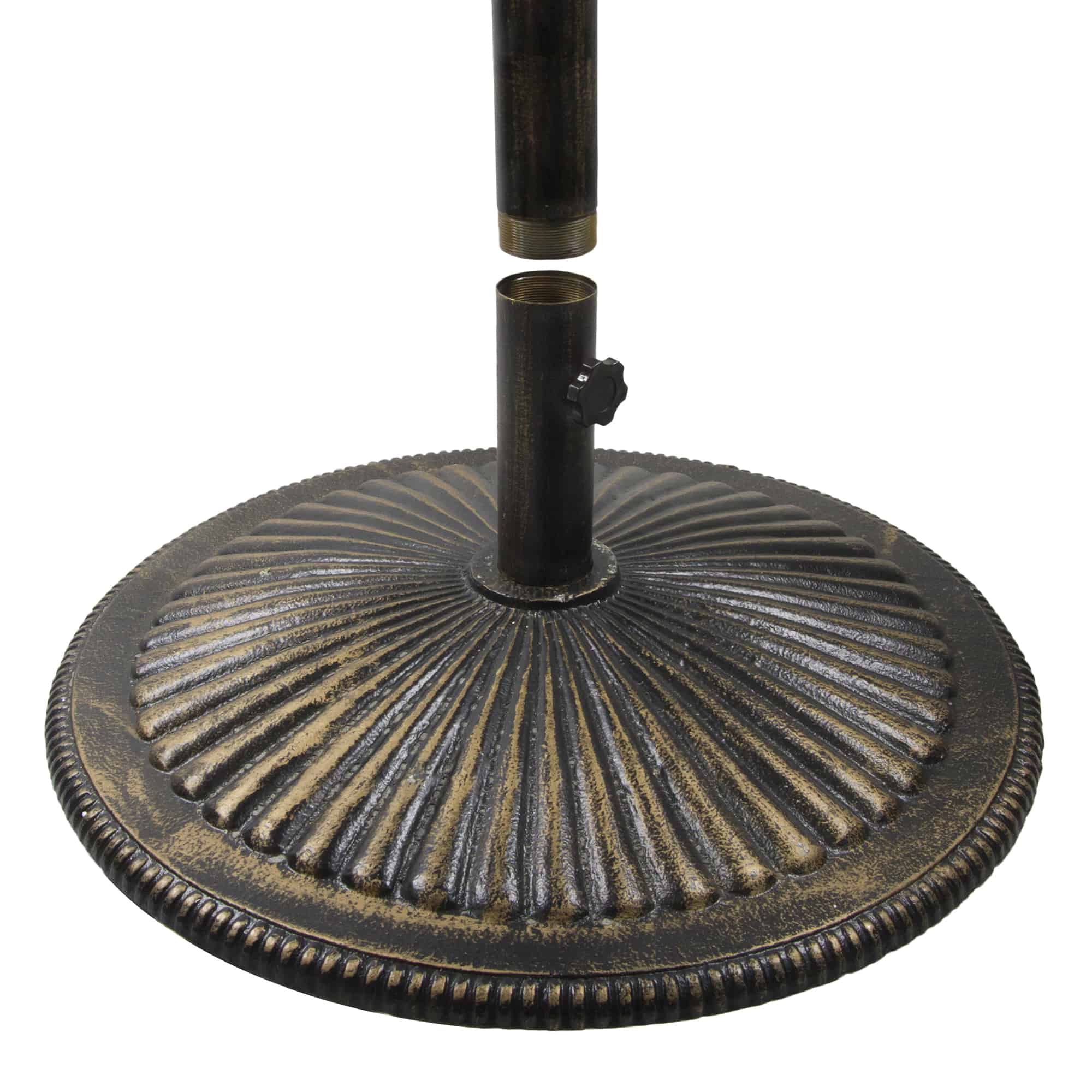50-lb Classic Cast Iron Bronze Umbrella Base