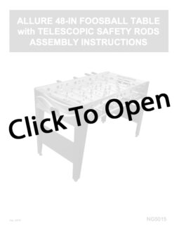 Allure 48-In Foosball Table Assembly Instructions PDF