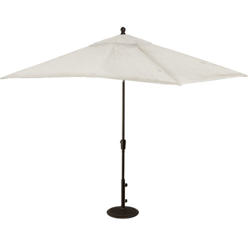 Caspian 8-ft x 10-ft Rectangular Market Umbrella with Olefin Canopy