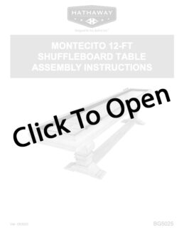 Montecito Shuffleboard Assembly Instructions