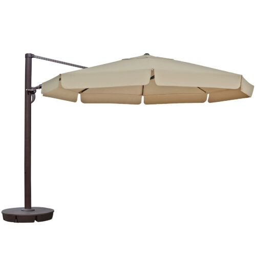 Victoria 13-ft Octagonal Cantilever Patio Umbrella with Valance in Sunbrella Acrylic