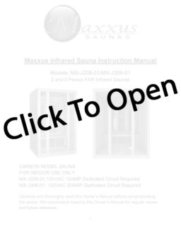 Maxxus Seattle 2-Person Low EMF FAR Infrared Hemlock Sauna Owners Manual