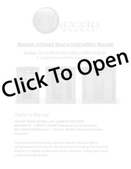 Maxxus 2-Person Low EMF FAR Infrared Sauna Red Cedar Manual Page