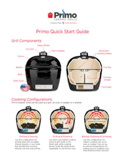 Primo Oval Junior Ceramic Kamado Grill Quick Start Guide