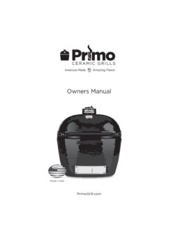 Primo Oval XL Ceramic Kamado Grill Manual
