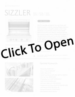 Sizzler BuiltIn Grill Spec Sheet