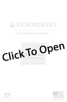 Summerset 2-Burner 30 Resort Built-In Grill Manual PDF