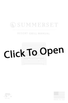 Summerset Resort Grill Manual