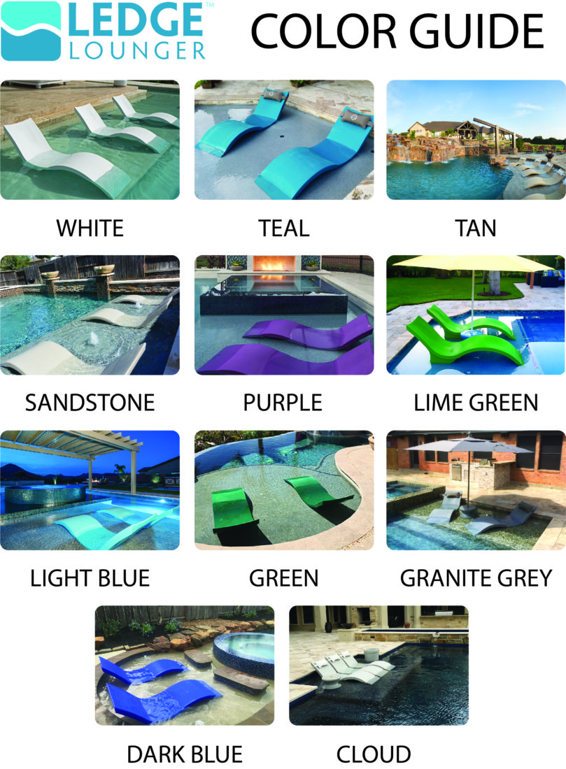 Ledge Lounger Color Guide
