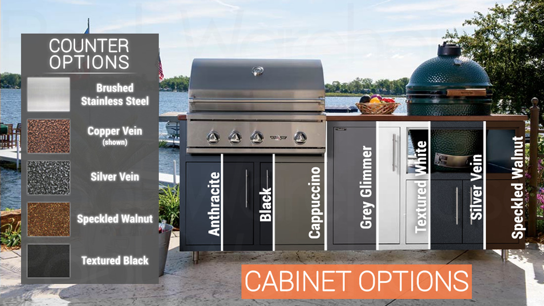 Challenger Coastal Ceramic Grill Cart Options
