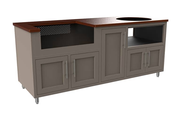 Challenger Designs 83" Kamado Grill & Built-in Grill Outdoor Kitchen Island - Image 7