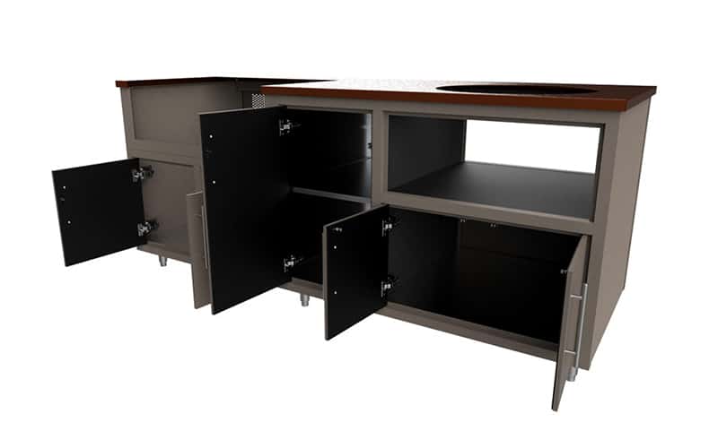 Challenger Designs 83" Kamado Grill & Built-in Grill Outdoor Kitchen Island - Image 8