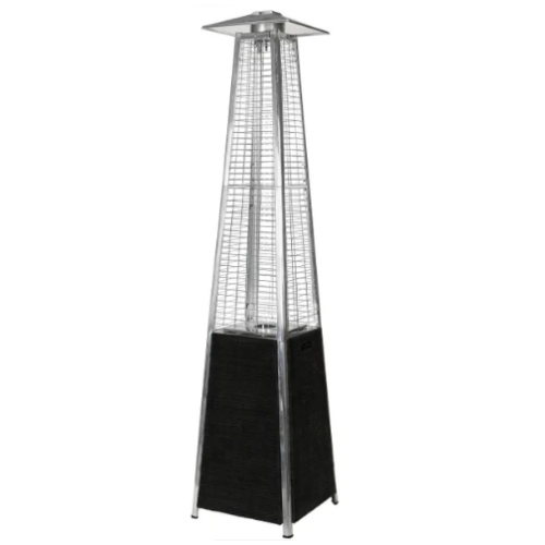 RADtec Black Wicker Tower Flame Heater