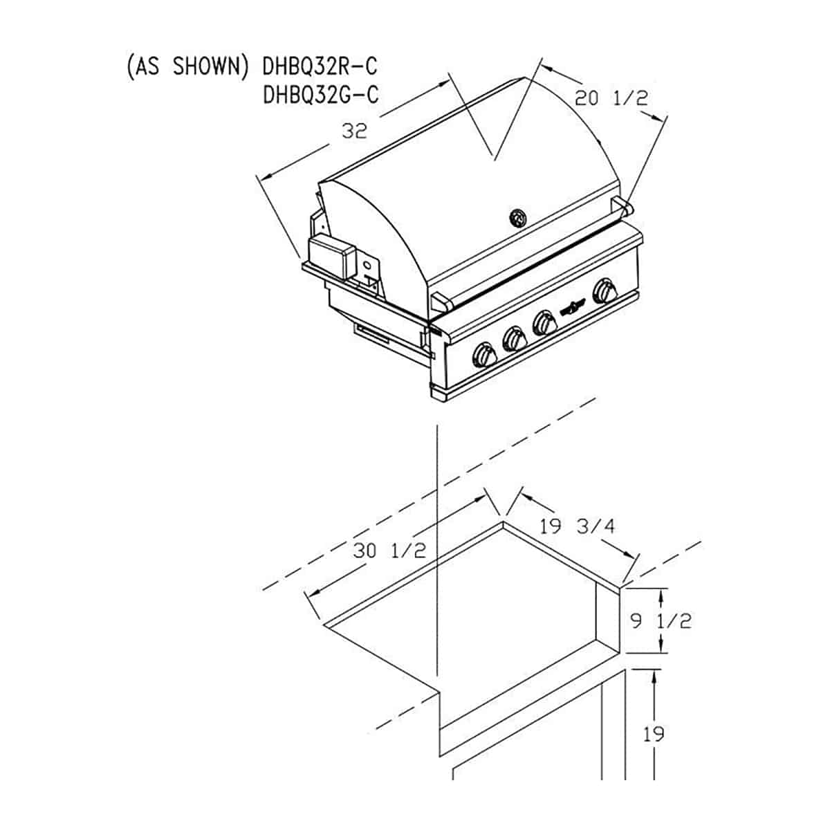 Delta Heat 32-Inch 3-Burner Built-In Gas Grill