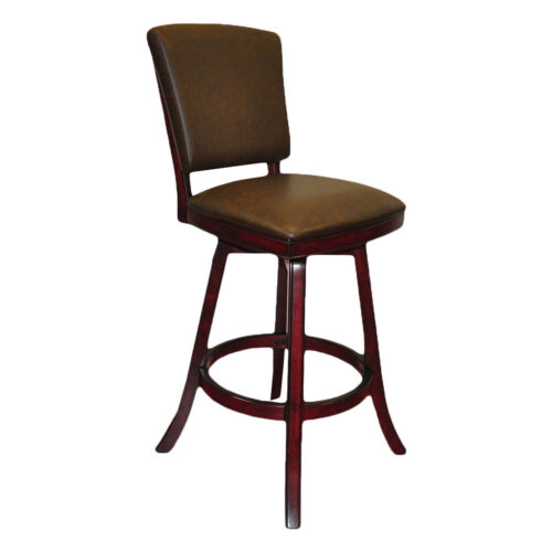 Imperial 30-Inch Bar Stool with Back-Mahogany