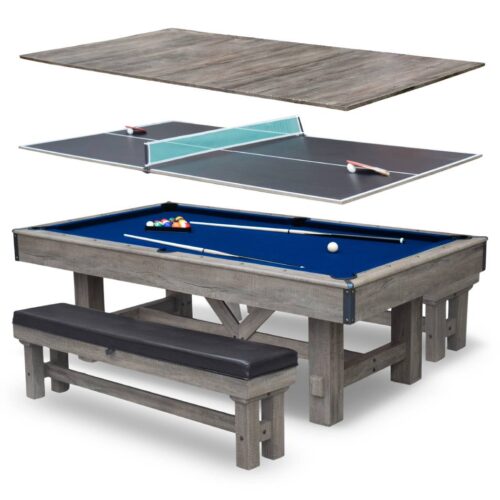 Logan 7-ft 3 in 1 Pool Table w_ Benches