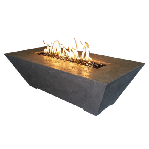 Olympus Rectangular Fire Table Gray