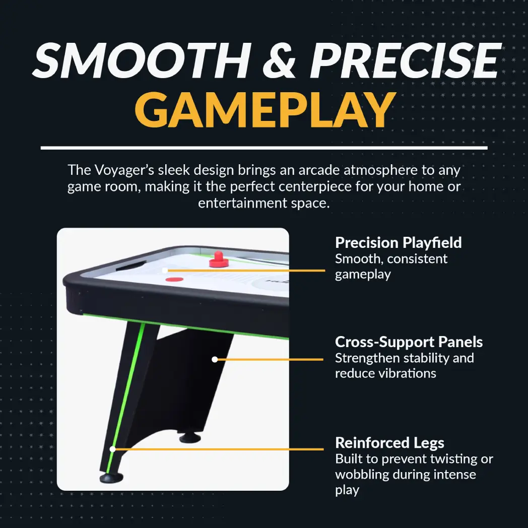 Voyager 5-ft Black and Green Air Hockey Table 3