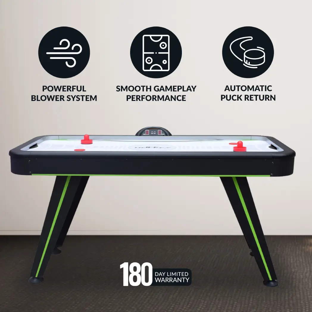 Voyager 5-ft Black and Green Air Hockey Table 4