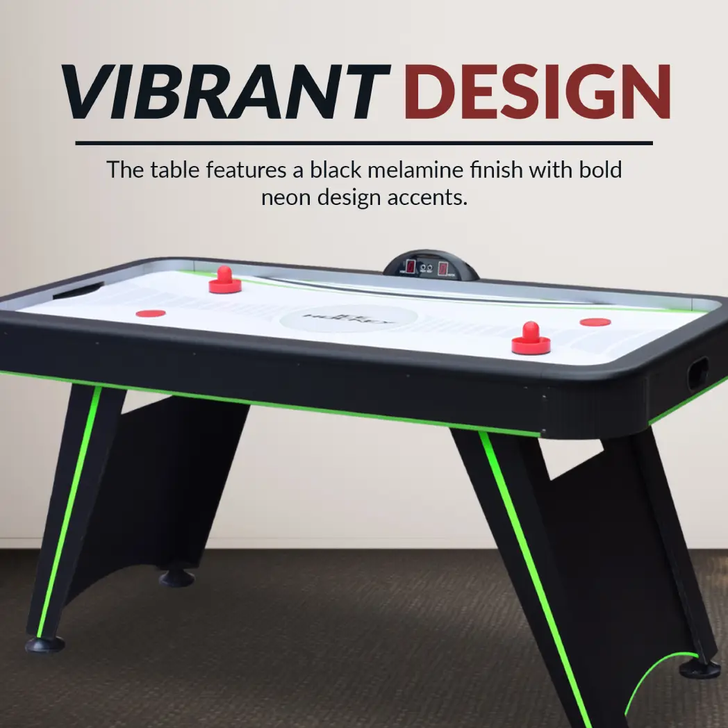 Voyager 5-ft Black and Green Air Hockey Table 7
