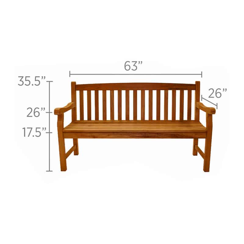 Royal Teak Collection Classic Three-Seater Bench