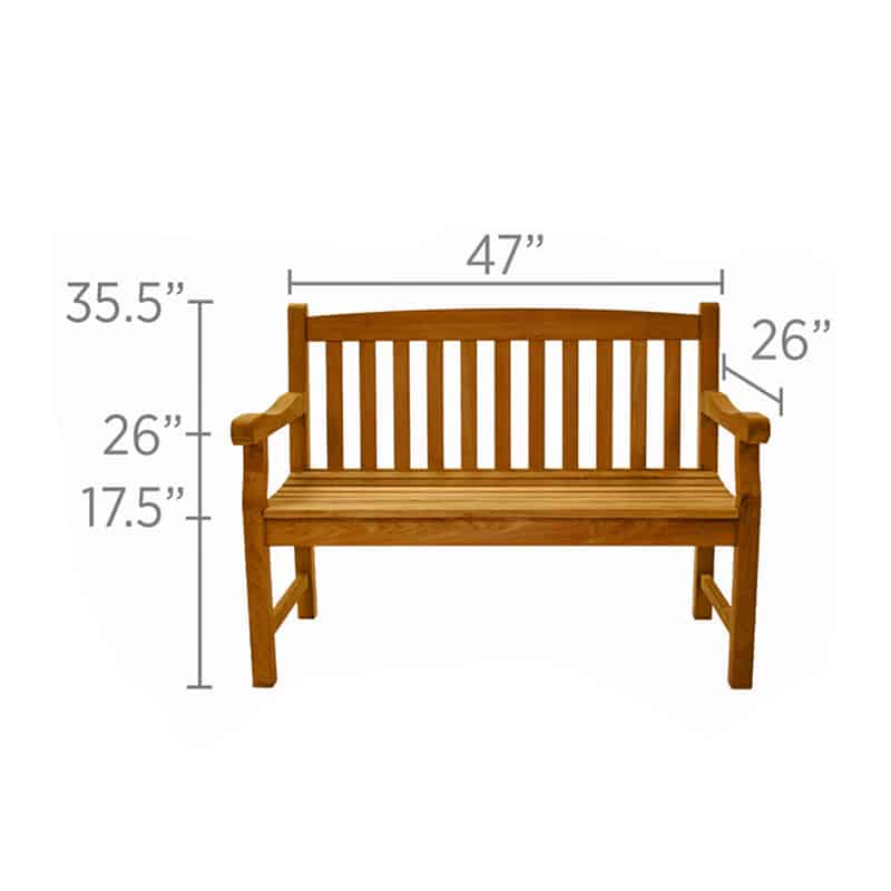 Royal Teak Collection Classic Two-Seater Bench