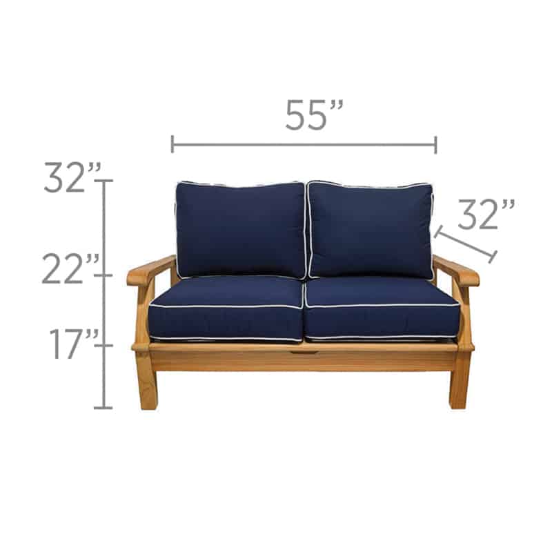 Royal Teak Collection Miami Loveseat