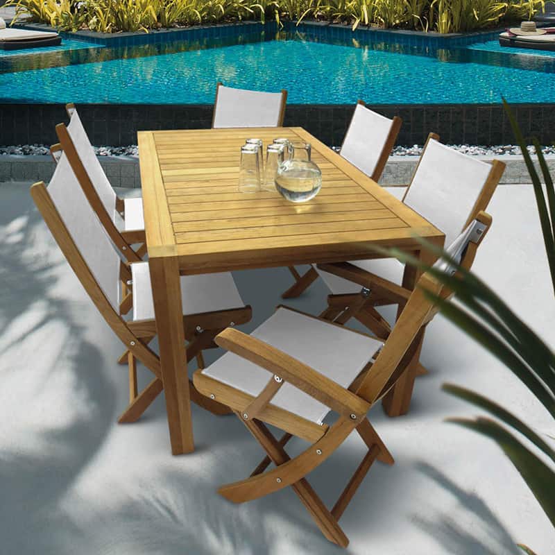 Royal Teak Collection Sailmate Folding Arm Chair