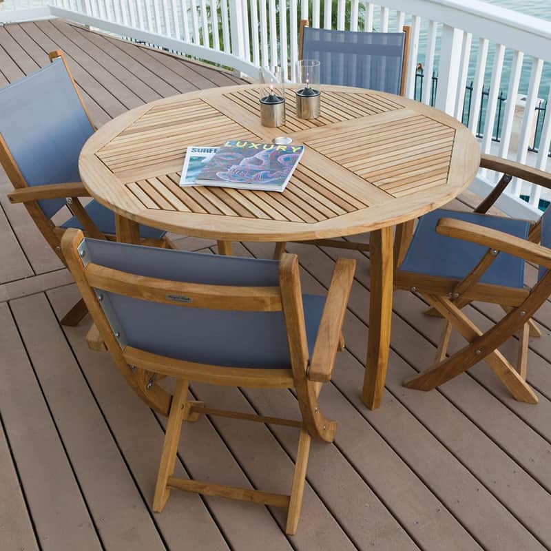 Royal Teak Collection Sailmate Folding Arm Chair