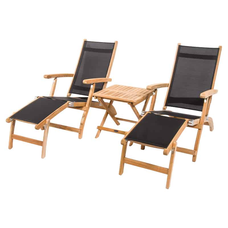 Royal Teak Collection Sling Steamer Lounger