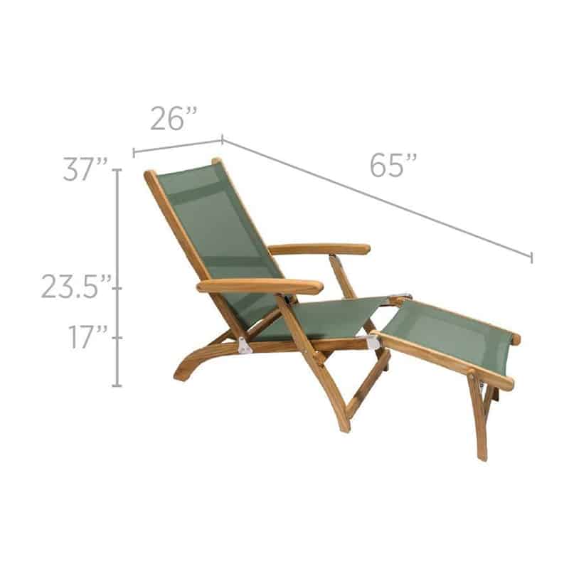 Royal Teak Collection Sling Steamer Lounger