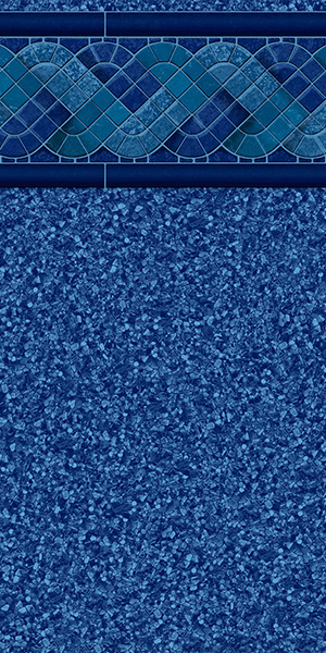 Blue Raleigh w Beach Blue Pebble Inground Pool Liner
