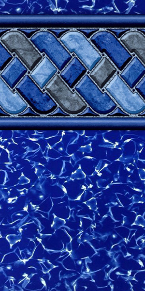Cayman w Mystic Light Blue Inground Pool Liner