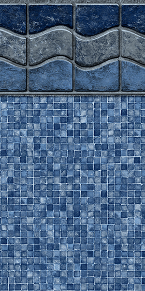 Ocean Beach w Mosaic Light Blue Inground Pool Liner