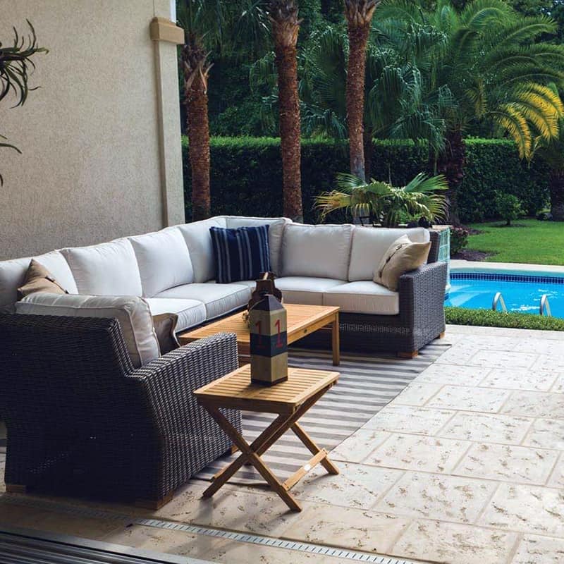 Royal Teak Collection Sanibel Wicker Sectional 2-Seater Arm Right