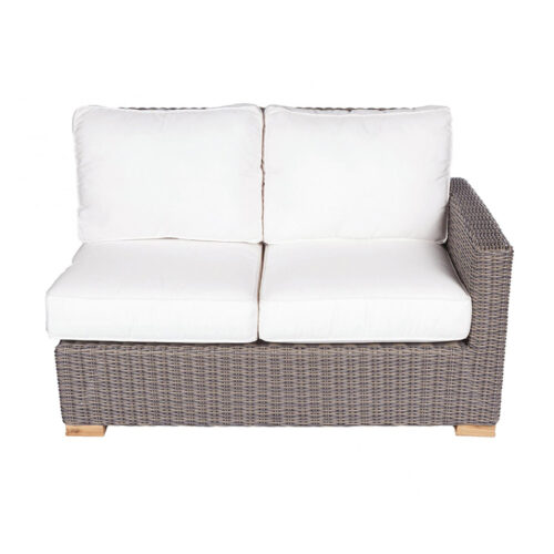 Royal Teak Collection Sanibel Wicker Sectional 2-Seater Arm Right